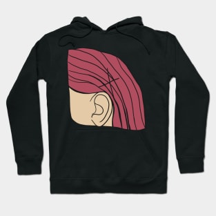 Girl hairpin pink hair Hoodie